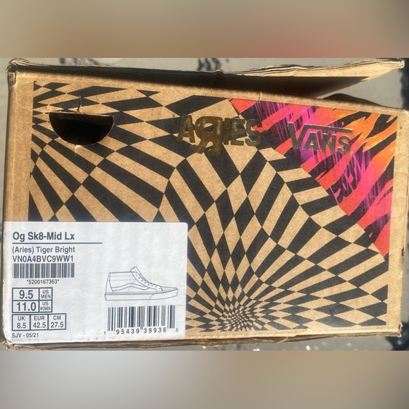 Rare Vans OG SK8-Mid Lx (Aries) Tiger Bright Men’s Size 9 Women’s Size 11 🔥🔥🔥 - Picture 14 of 16